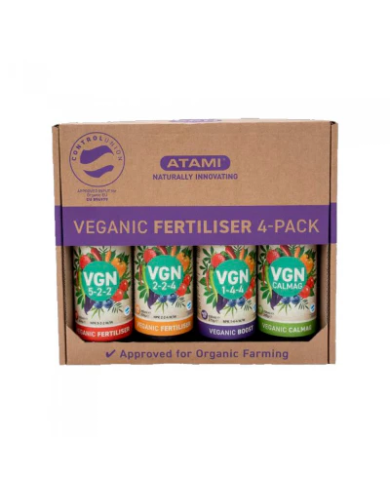 Atami Veganic Fertilizer 4PACK – Kit vegano completo para cultivo ecológico