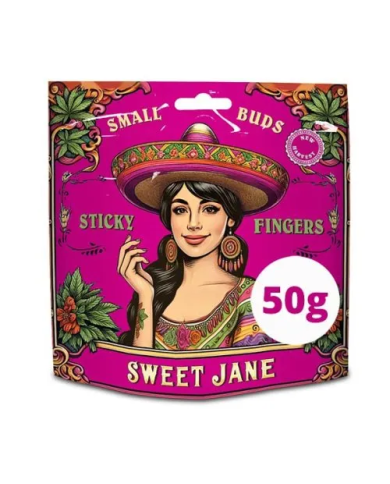 Sweet Jane Sticky Fingers 25-50g | Flores CBD Resinosas Aroma Terroso y Dulce - Premium