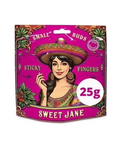 Sweet Jane Sticky Fingers 25-50g | Flores CBD Resinosas Aroma Terroso y Dulce - Premium