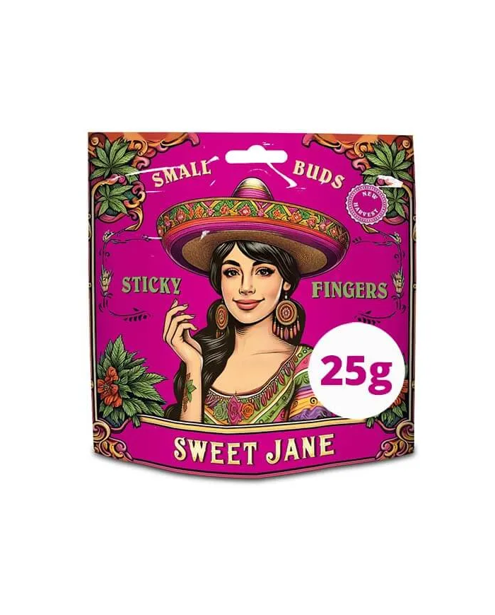 Sweet Jane Sticky Fingers 25-50g | Flores CBD Resinosas Aroma Terroso y Dulce - Premium