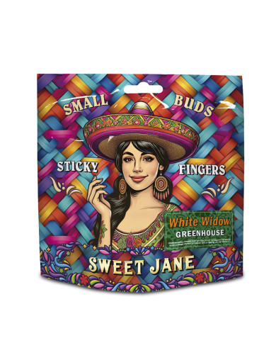 White Widow Sweet Jane 25-50g | Flores CBD Resinosas Aroma Pino y Vainilla - Sticky Fingers